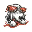 snoopy red barront tattoo design idea