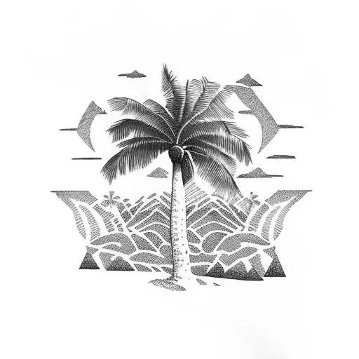 Palm Tree tattoo design idea