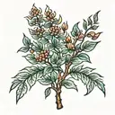 burning bush tattoo design idea