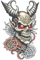 devil dna strand double helix tattoo design idea