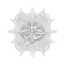 A geometric design of intersecting lines forming a cross, with the phrase 'everything happens for a reason' written within the shapes tattoo design idea