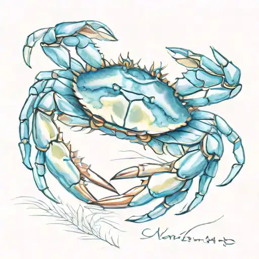 Maryland blue crab tattoo design idea