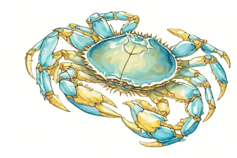 Maryland blue crab tattoo design idea