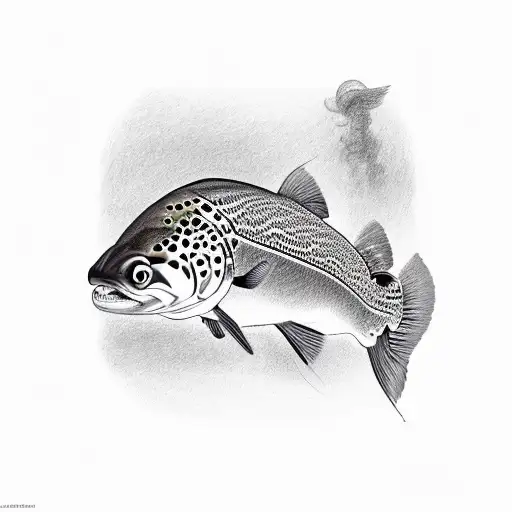 Grayling Trout tattoo design idea