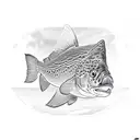 Grayling Trout tattoo design idea