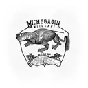 Michigan map tattoo design idea