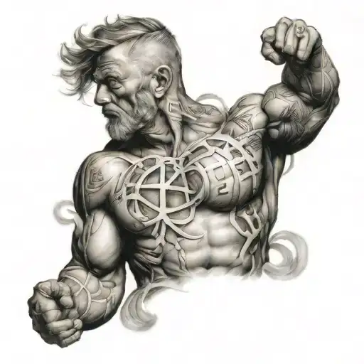 atlas stressing tattoo design idea