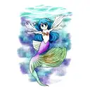 Mermaid tattoo design idea
