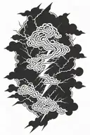 thunder lightning tattoo design idea
