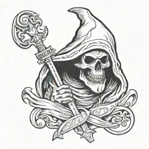 dont fear the reaper death seal tattoo design idea