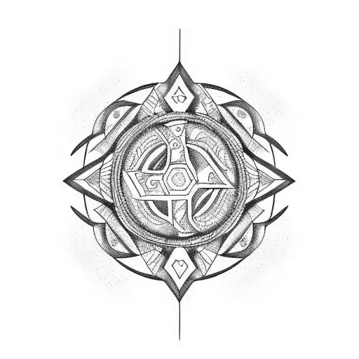 Colombian Caribbean tattoo design idea