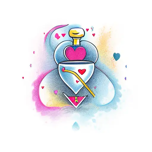 LOVE POTION tattoo design idea