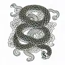 double headed snake tattoo design idea