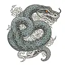 double headed snake tattoo design idea