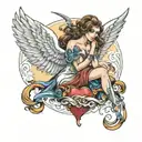 arcan angel tattoo design idea
