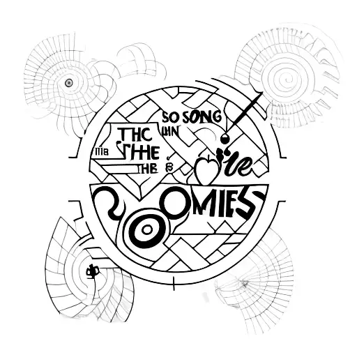 Song Lyrics tattoo design idea