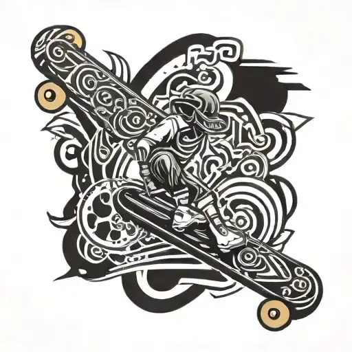 Rememberance Tattoo For my friend named Daniel who loved skateboarding tattoo design idea