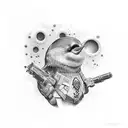 pinguin mafia tattoo design idea