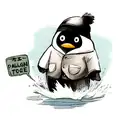 pinguin gangster tattoo design idea