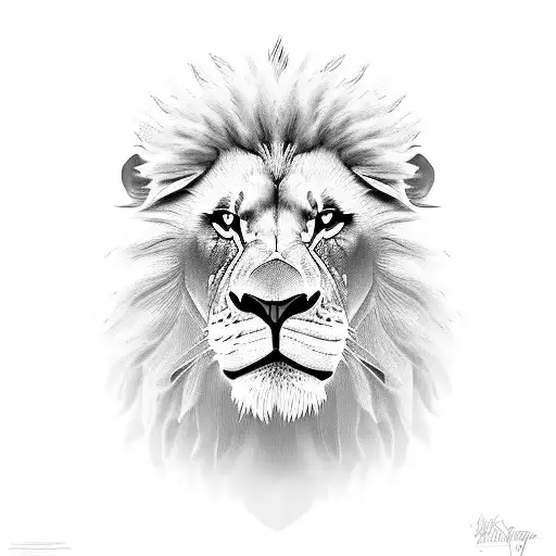 Angry Lion King tattoo design idea