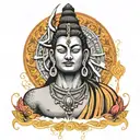 mahadev and bhagwan mahavir tattoo design idea