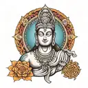 mahadev and bhagwan mahavir tattoo design idea