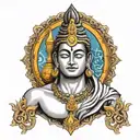 mahadev and bhagwan mahavir tattoo design idea