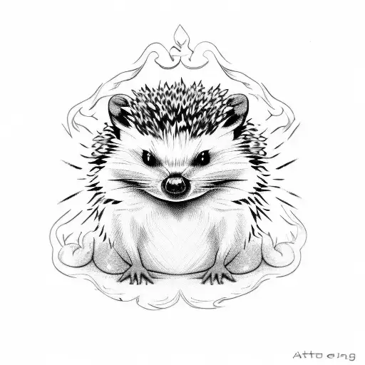 hedgehoge tattoo design idea