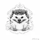 hedgehoge tattoo design idea