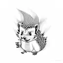 hedgehoge tattoo design idea