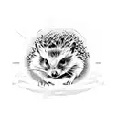 hedgehoge tattoo design idea
