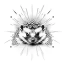 hedgehoge tattoo design idea