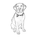 a labrador retriever tattoo design idea