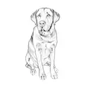 a labrador retriever tattoo design idea