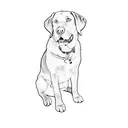 a labrador retriever tattoo design idea