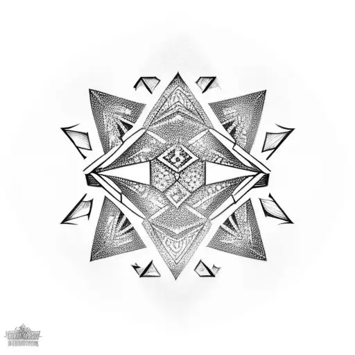 Diamond tattoo design idea