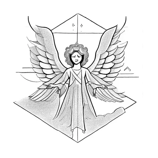 biblically accurate angel tattoo design idea