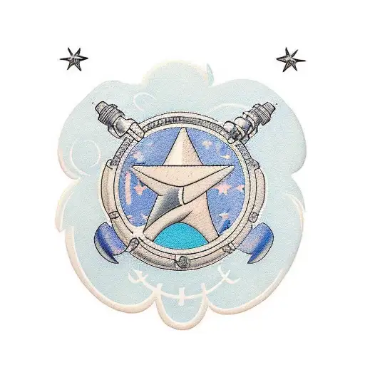 upper arm. to reflect career as paratrooper, infantry soldier, navy diver. top land, bottom sea tattoo design idea