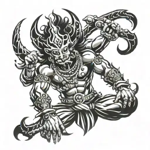 lord rudra form tattoo design idea