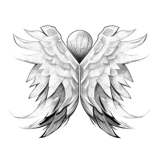Wing tattoo design idea