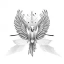 bird Wings in flight tattoo design idea