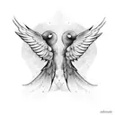 bird Wings in flight tattoo design idea