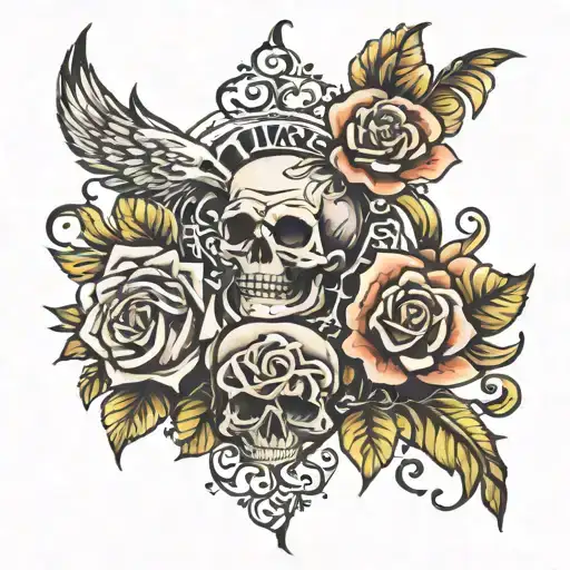 4 signatures grandparents tattoo design idea