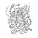 flowers, cat, rat, dragon, sakyant tattoo design idea