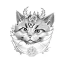 flowers, cat, rat, dragon, sakyant tattoo design idea