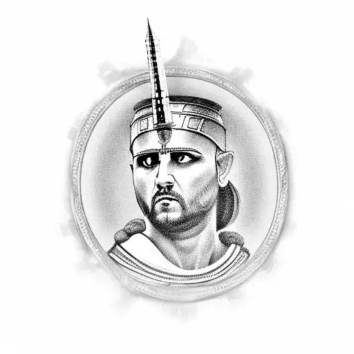 roman centurion tattoo design idea