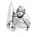 roman centurion tattoo design idea