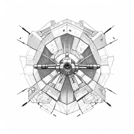 X wing firing at Tie fighter tattoo design idea