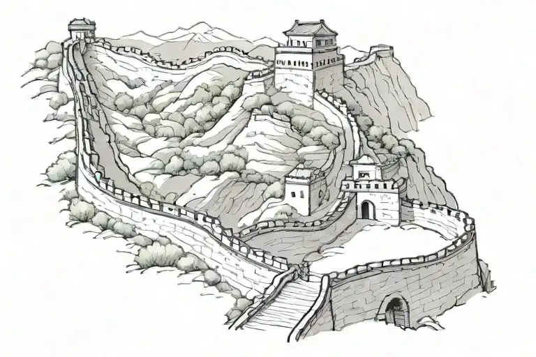 GREAT WALL OF CHINA  tattoo design idea