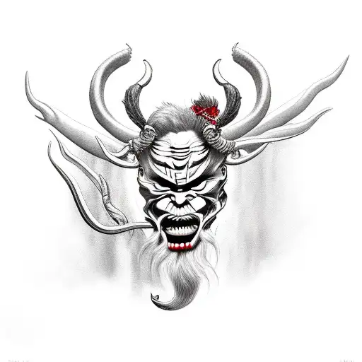 REALISTIC KRAMPUS tattoo design idea